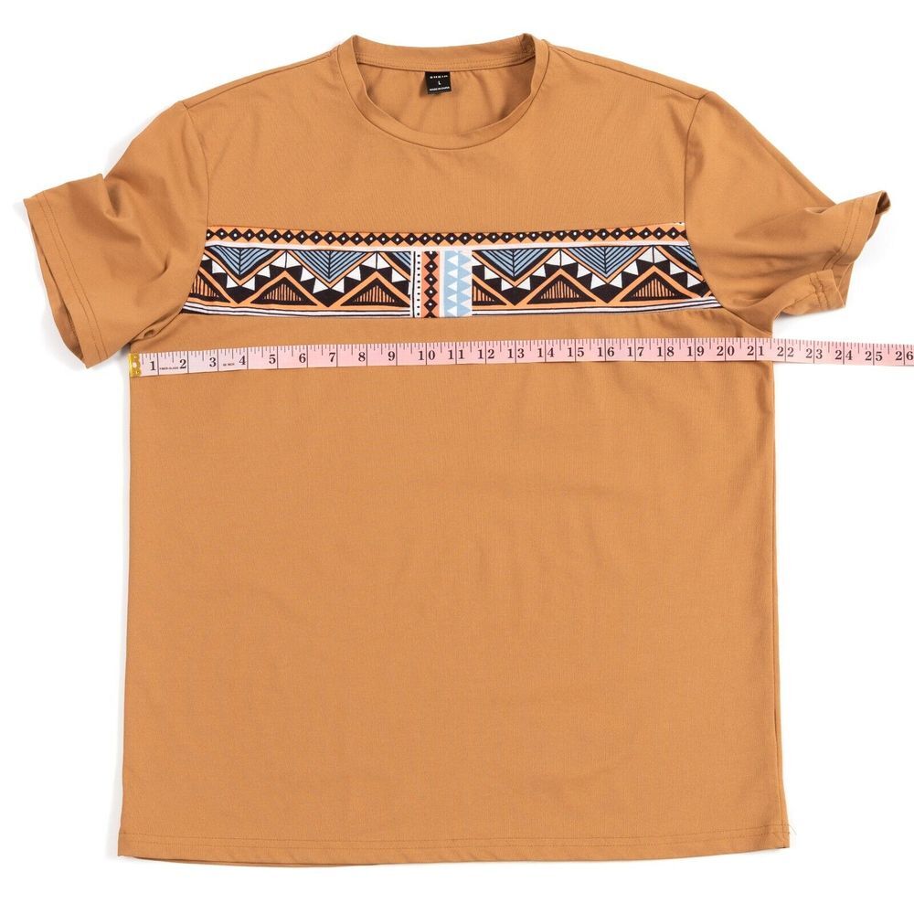 Shein Performance Stretch Mens Aztec Southwestern Graphic T Shirt Size‎ Large - Picture 3 of 8